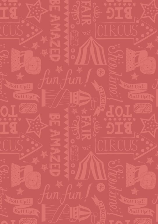 Lewis & Irene Vintage Circus Roll Up! Soft Red 112 cm breit, 100% Baumwolle Lewis & Irene Vintage Circus Roll Up! Soft Red 112 cm breit, 100% Baumwolle