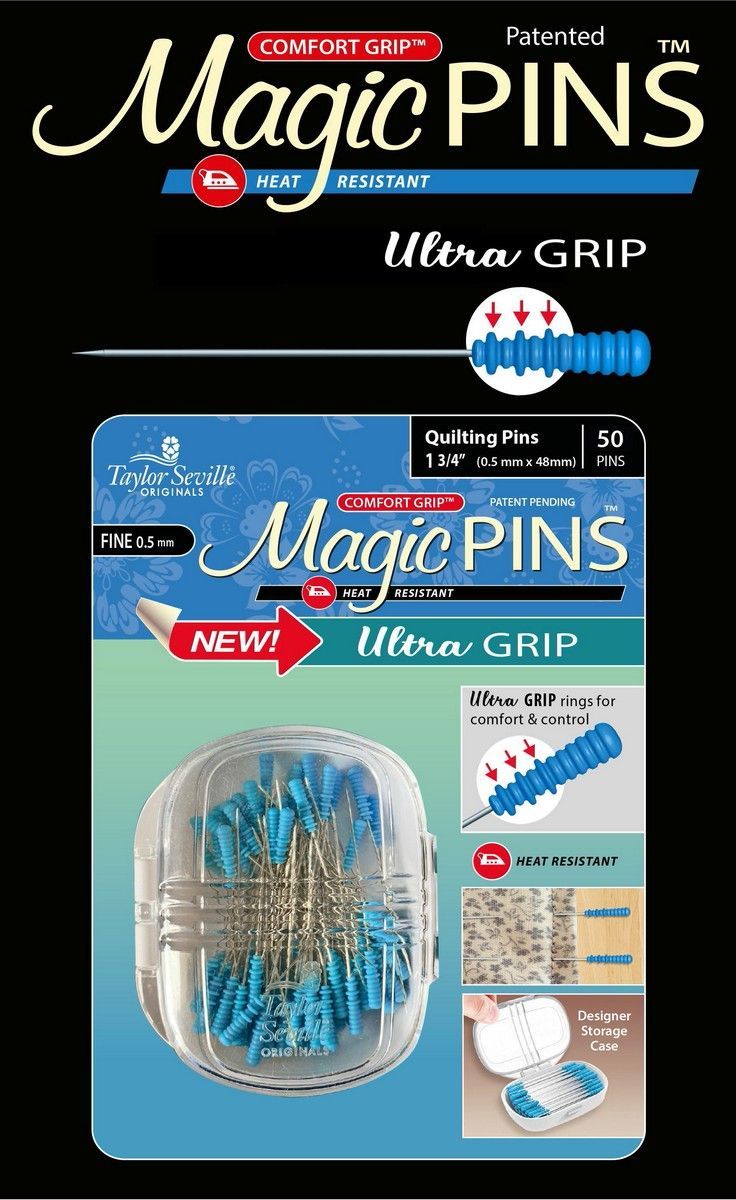 Taylor Seville-Taylor Seville Magic Pins - Ultra Grip Quilting fein_58-28_