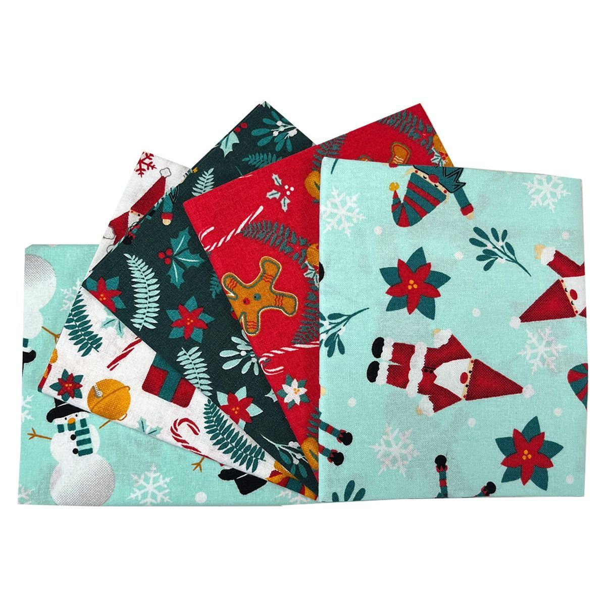 Visage Textiles Ltd-Fat Quarter Stoffpaket Gnome Christmas 100% CO_46-290100_