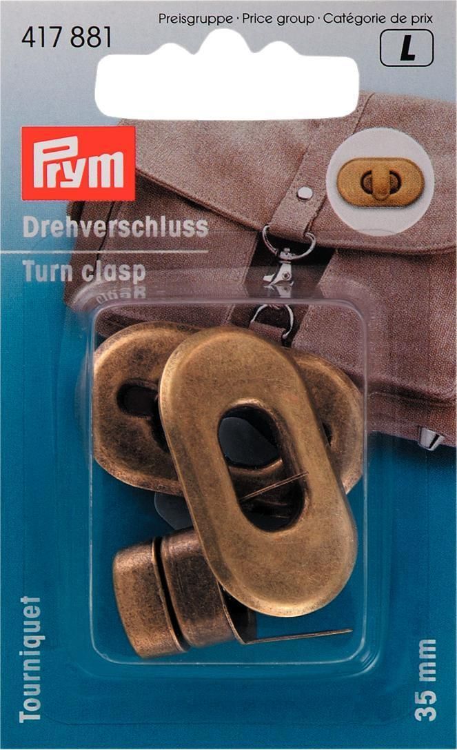 Drehverschluss für Taschen altmessing Drehverschluss für Taschen altmessing