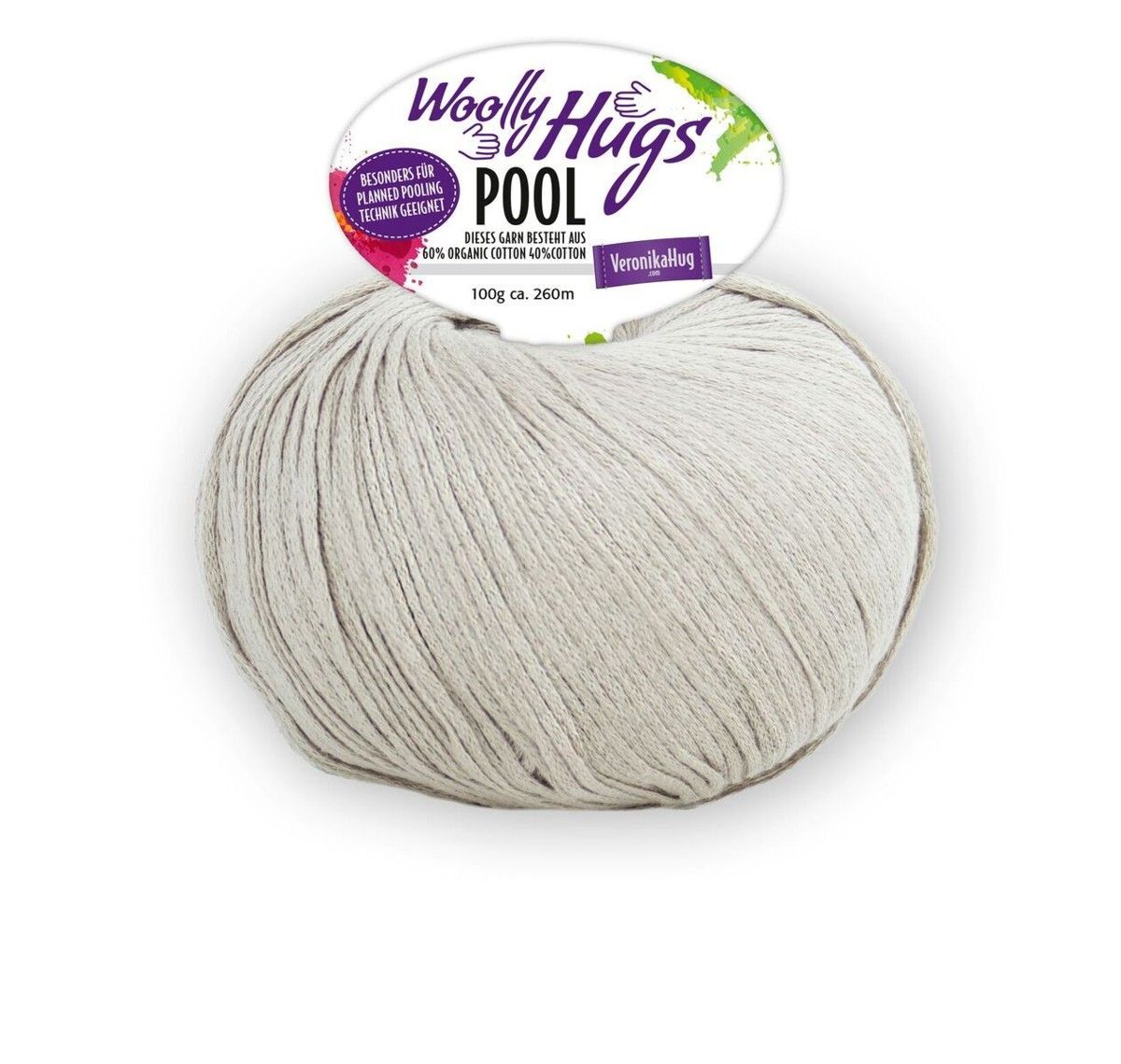 Woolly Hugs Pool;  Fb 08 100 % Baumwolle;  260m/100g