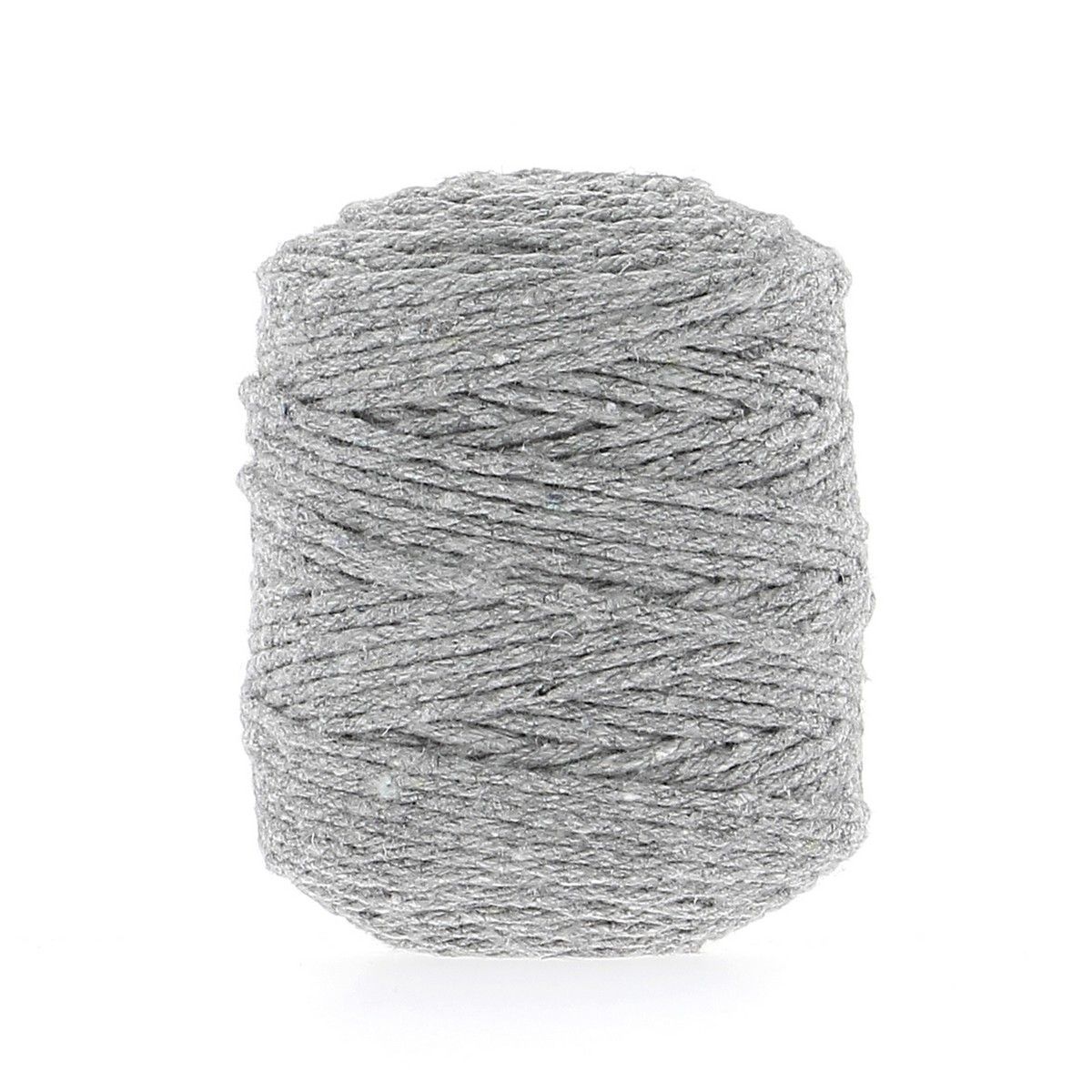 Hoooked Eco Barbante Milano Fb. Gris 50g 85% Baumwolle recycelt, 15 % andere recycelte Garne