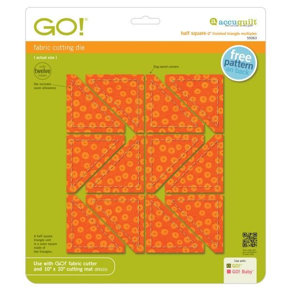 Accuquilt-Accuquilt Stanzform Half Square 2 inch_28-55063_