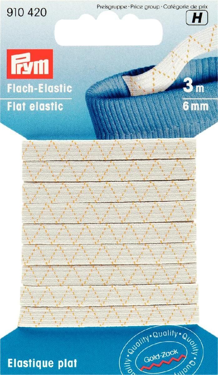 Prym Consumer Europe GmbH-Flach-Elastic 6 mm weiß_365-910420_