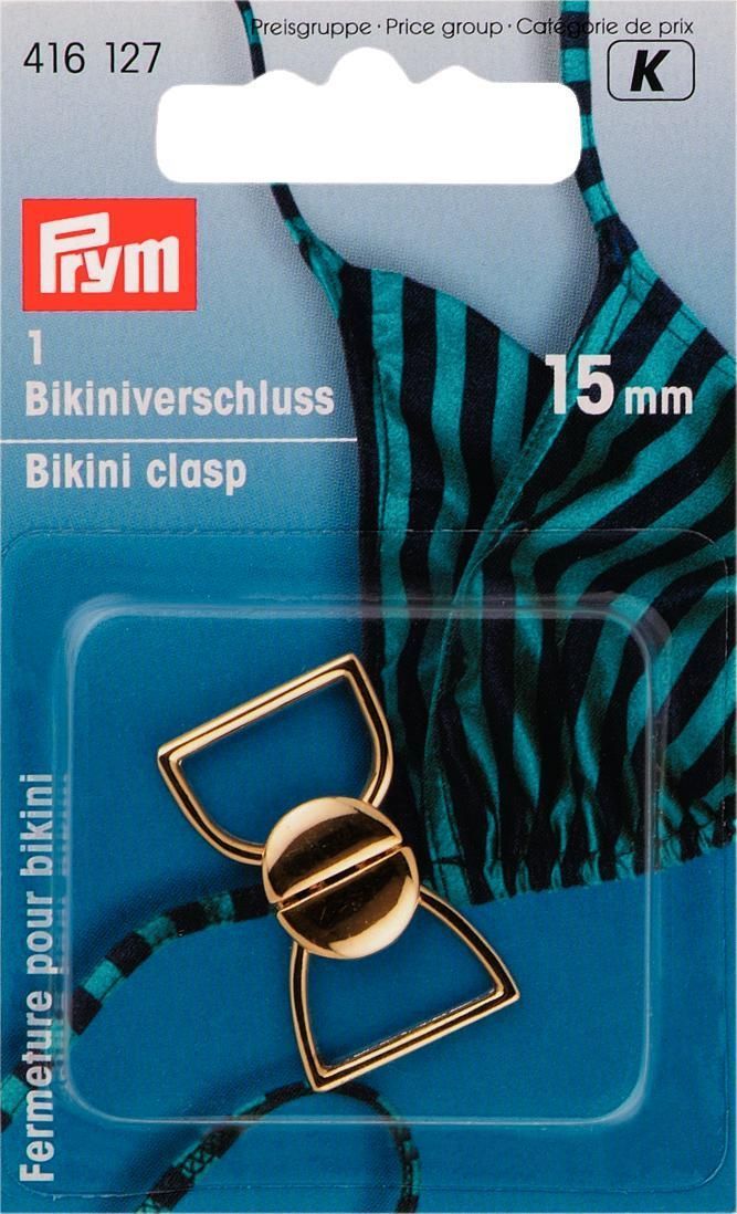 Bikini- und Gürtelverschluss MET 15 mm goldfarbig Bikini- und Gürtelverschluss MET 15 mm goldfarbig