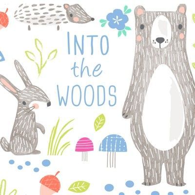 Craft Cotton Into The Woods White, 100% CO ca. 1,12m (44 inch) breit, 10 m Ballen***