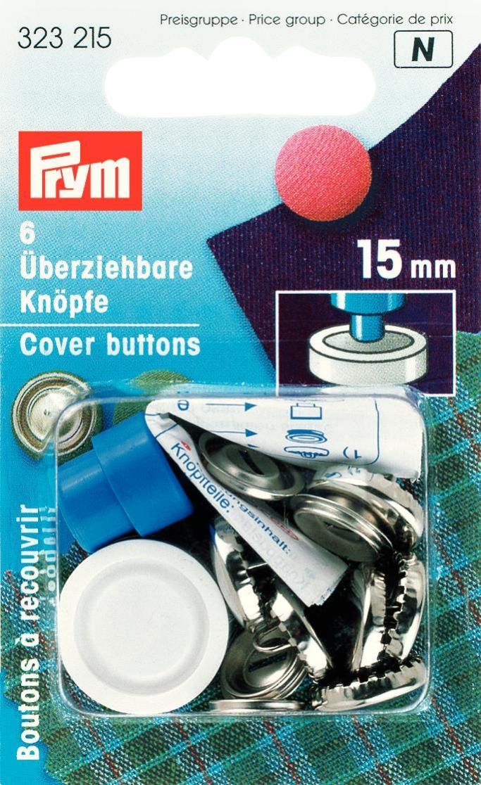 Prym Consumer Europe GmbH-Überziehbare Knöpfe MS 15mm 6St_365-323215_