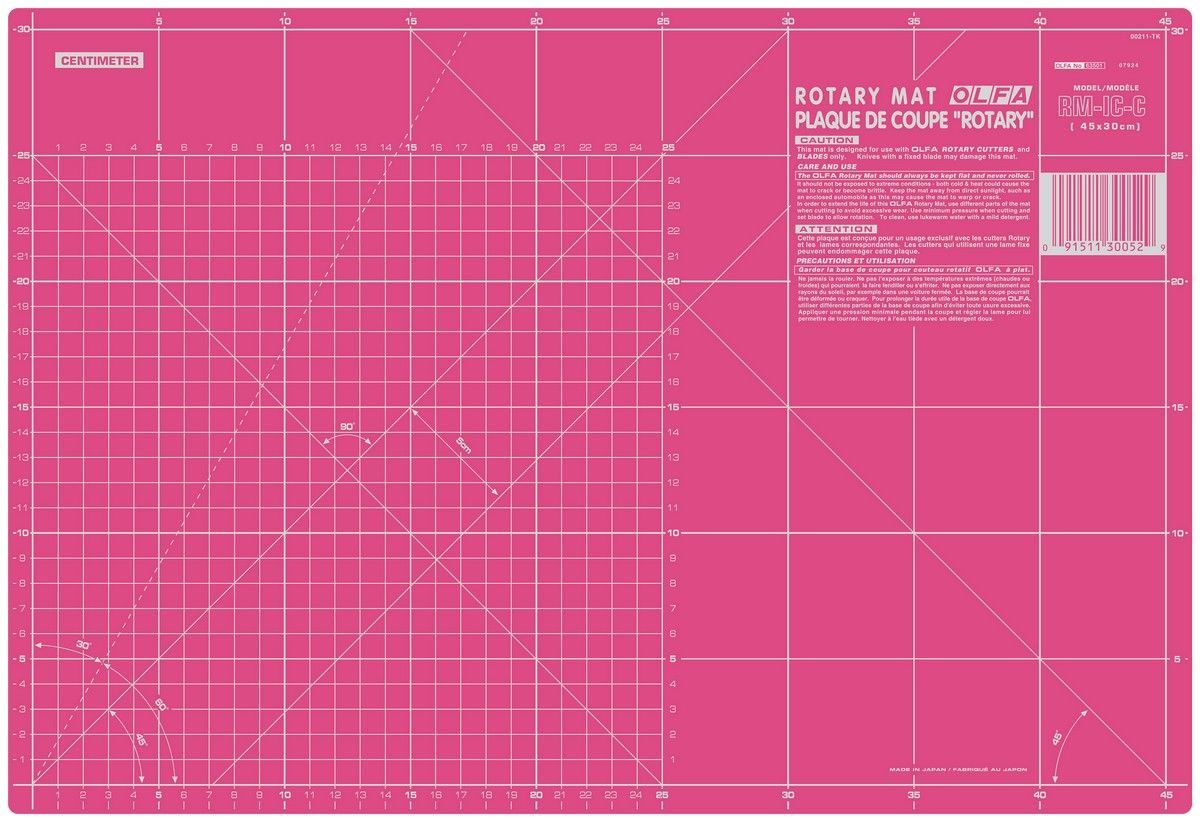 Olfa -Olfa Schneidematte PINK, DEHP-frei_49-03436_