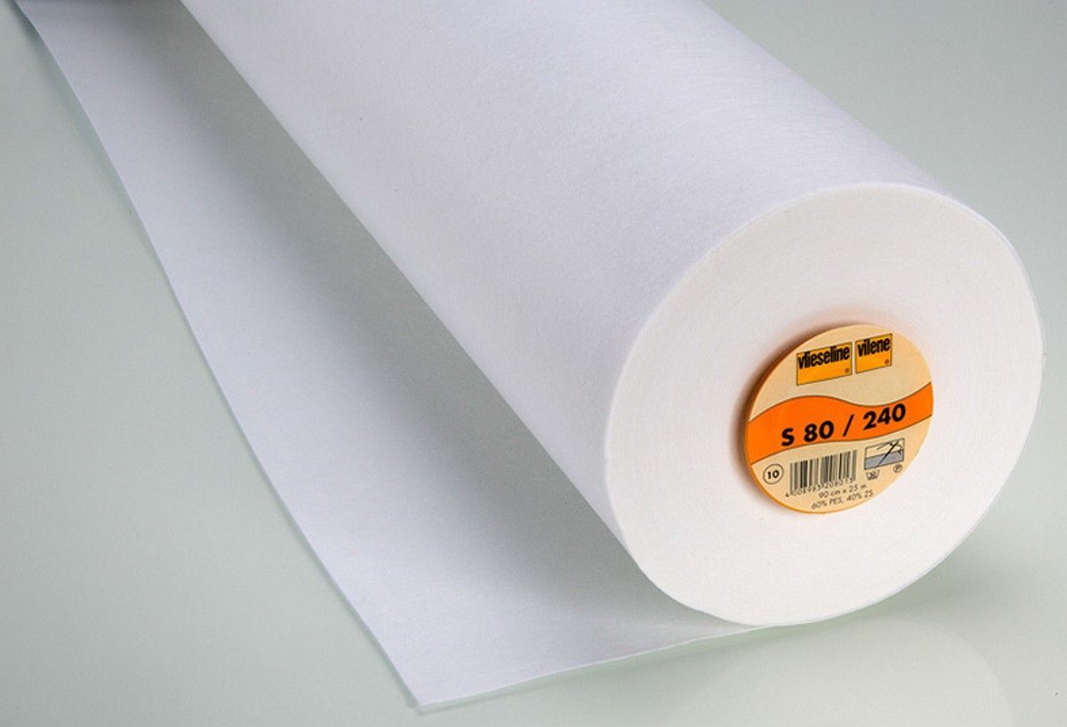 Schabrackeneinlage S80  0,3x25m 60% PES, 40% ZS, 160 g/m² Schabrackeneinlage S80  0,3x25m 60% PES, 40% ZS, 160 g/m²