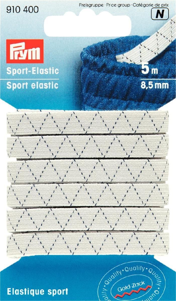 Prym Consumer Europe GmbH-Sport-Elastic 8,5mm weiss  5m VE5_365-910400_