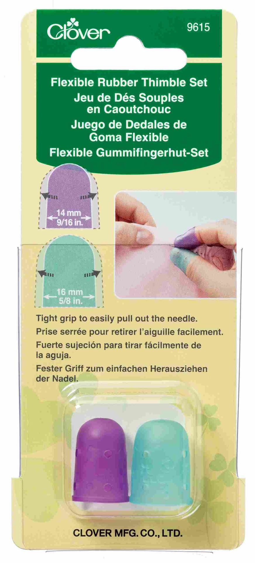 Clover MFG Co.Ltd.-Flexibles Gummifingerhut-Set Clover _24-9615_