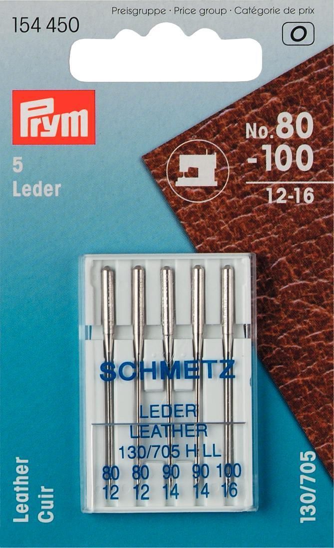Prym Consumer Europe GmbH-Nähmaschinennadeln,ST, Syst. 705, Leder 80-100_365-154450_
