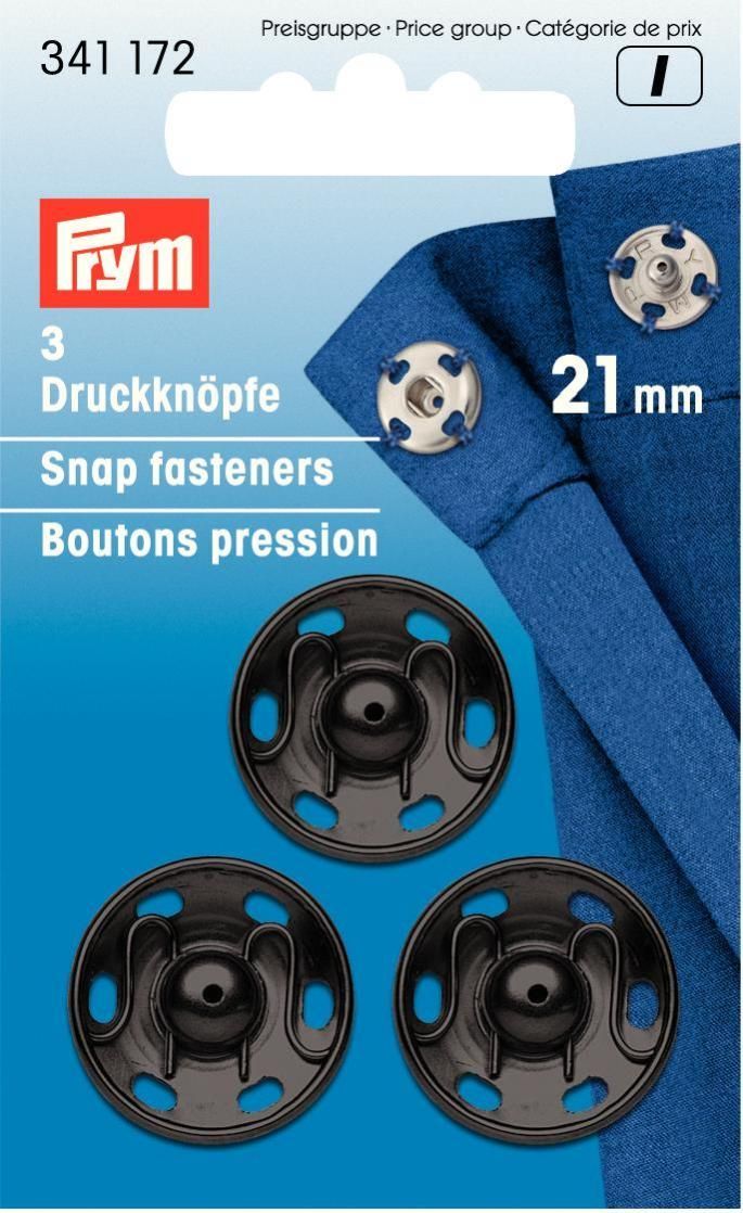 Prym Consumer Europe GmbH-Annäh-Druckknöpfe MS schwarz 21 mm_365-341172_