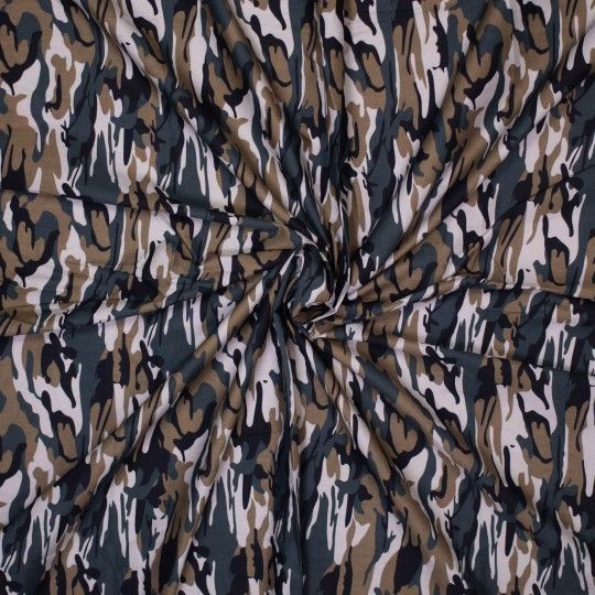 Baumwoll Camouflage Print, 100% Baumwolle ca. 1,50m breit (59 inch)  - 10 m Ballen