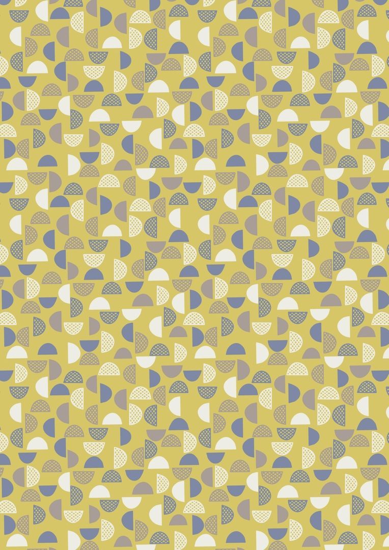 Lewis & Irene A Little Bird Told Me Geo on Spring Yellow 10 m Ballen, 112 cm breit, 100 % Baumwolle