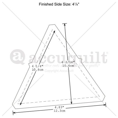 Accuquilt-Accuquilt Stanzform gleichseitiges Dreieck 4 1/2 inch_28-55429_