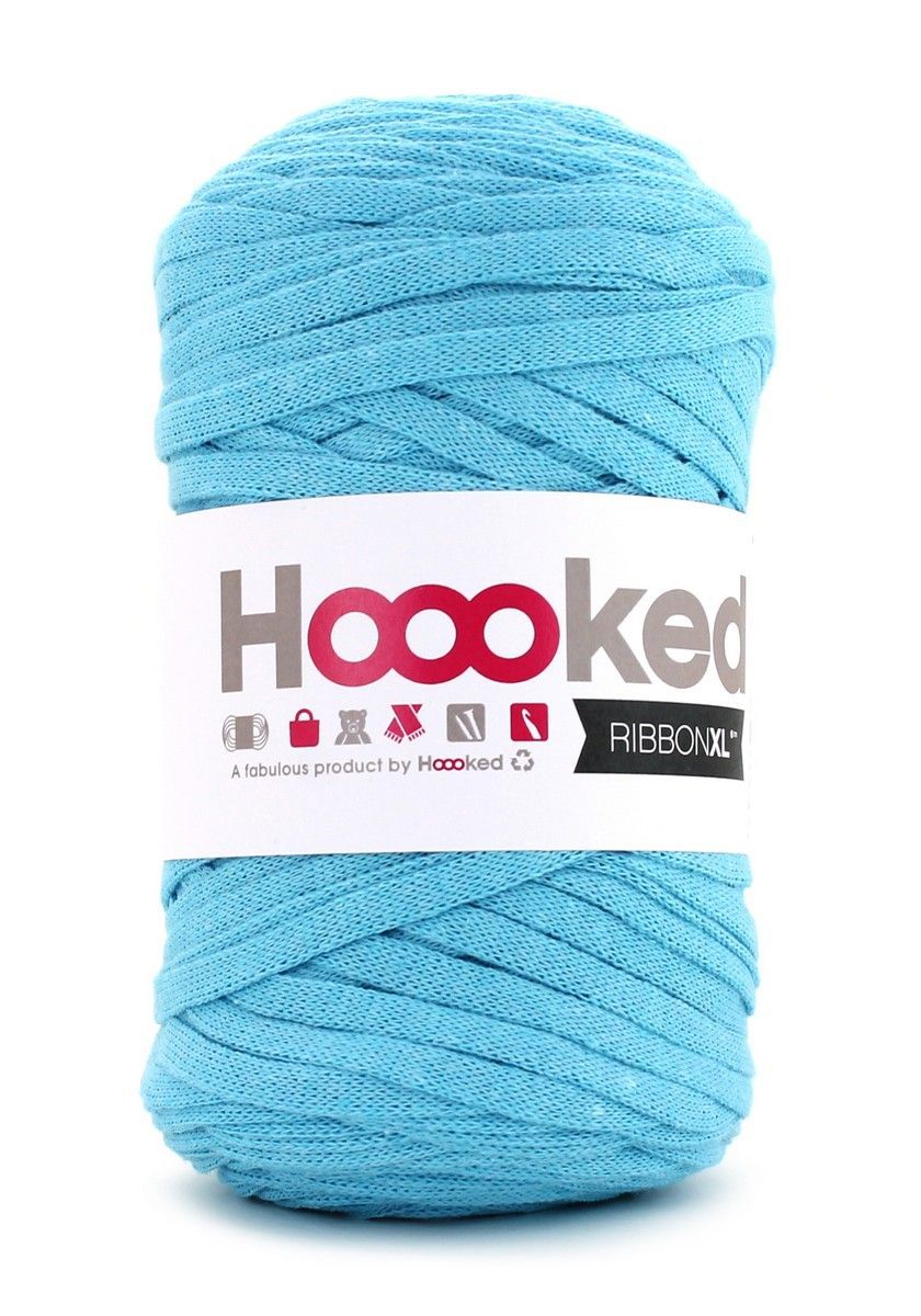 Hoooked RibbonXL Fb. Sea Blue 100% recycelte Garne, das Original-T-Shirt Garn