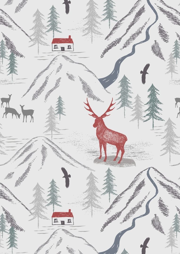 Lewis & Irene Ltd.-Lewis & Irene The Glen Royal Stag on Snow_36-A086-3_