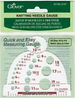 Clover MFG Co.Ltd.-Clover Mess-Schablone f Strickndln. 2-15mm /VE3_24-3147_