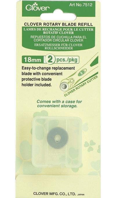 Clover MFG Co.Ltd.-Clover Rollschn.Ersatzkl. 18mm, 2St /VE3_24-7512_
