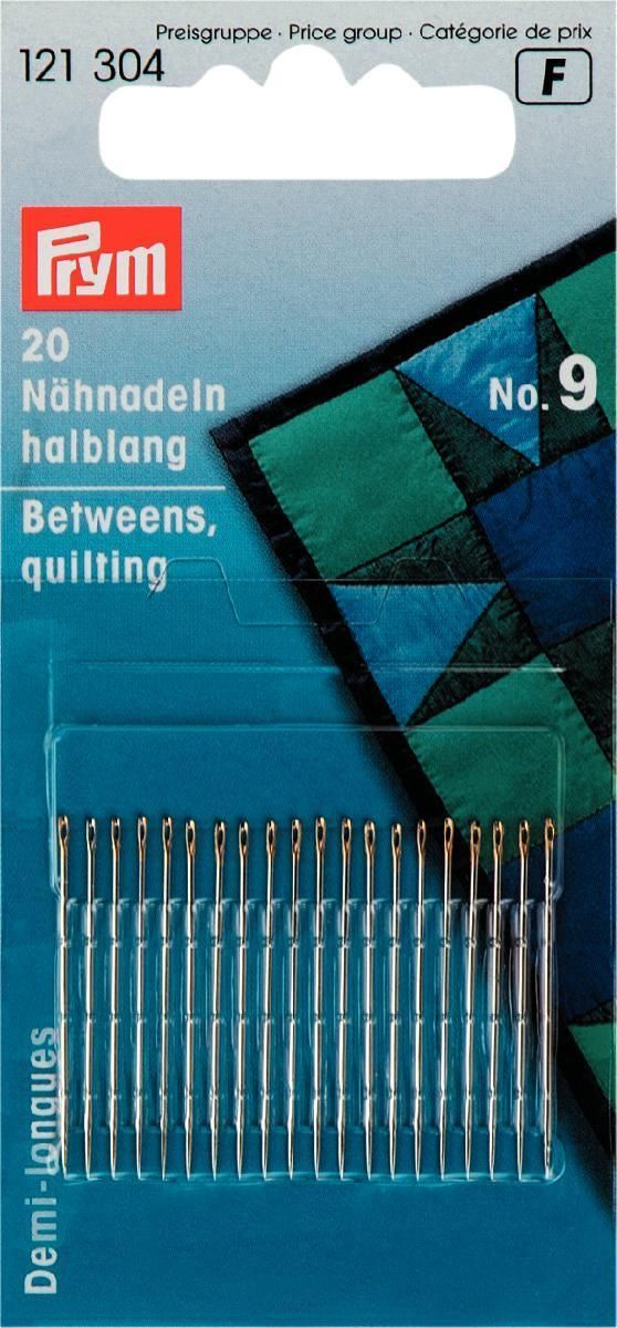Nähnadel Nr.9 halb, vernickelt  27x0,60mm, 20 Stück
