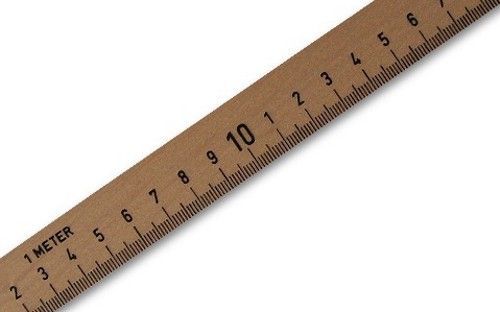 Meter Stick 1,0 m, Beechwood cm/mm-Scale