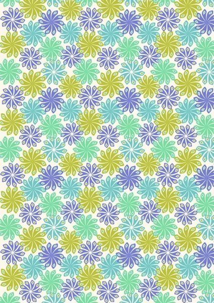 Lewis & Irene Dulce Brasil! Green Pico Flower 112 cm breit, 100% Baumwolle