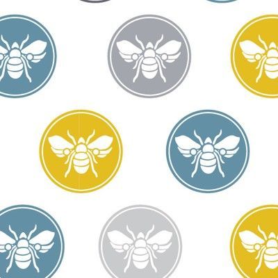 Craft Cotton Sewing Bee Button, 100% CO ca. 1,12m (44 inch) breit, 10 m Ballen