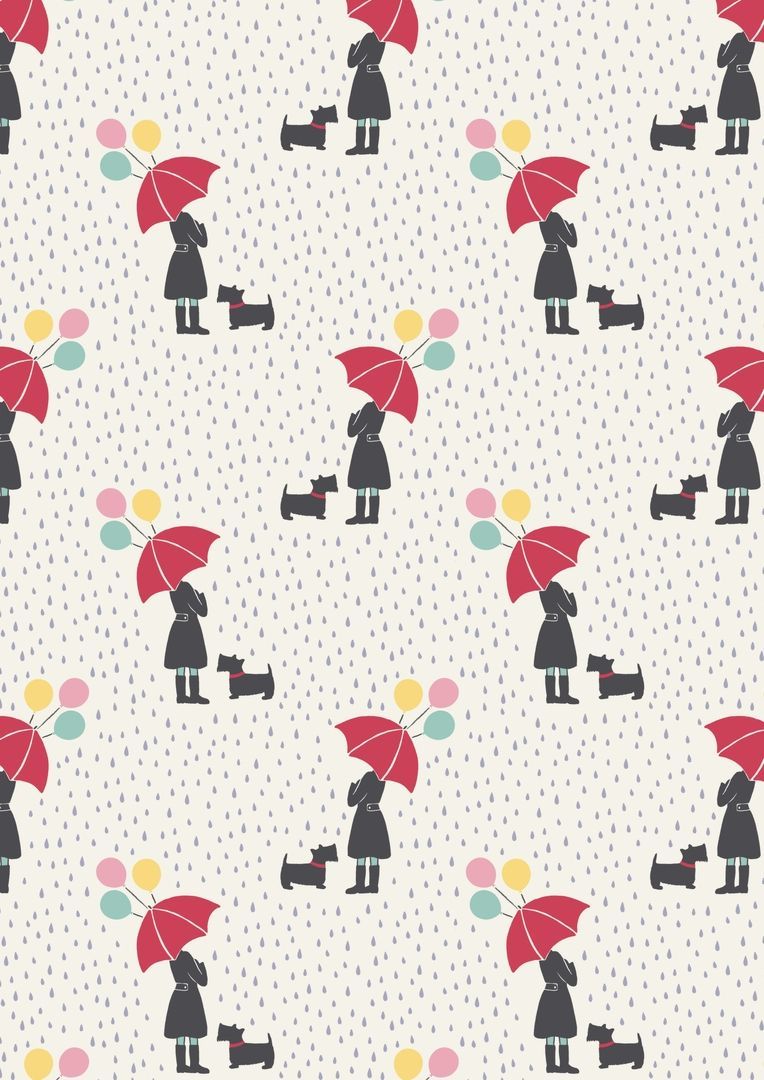 Lewis & Irene Ltd.-Lewis & Irene April Showers on Cream_36-A072-1_