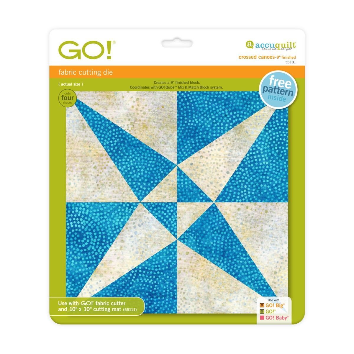Accuquilt-Accuquilt Stanzform Crossed Canoes_28-55181_