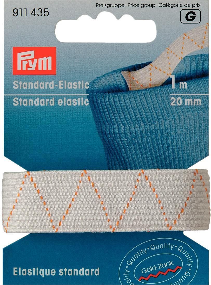 Prym Consumer Europe GmbH-Breit-Elastic 20 mm weiß, 1m_365-911435_