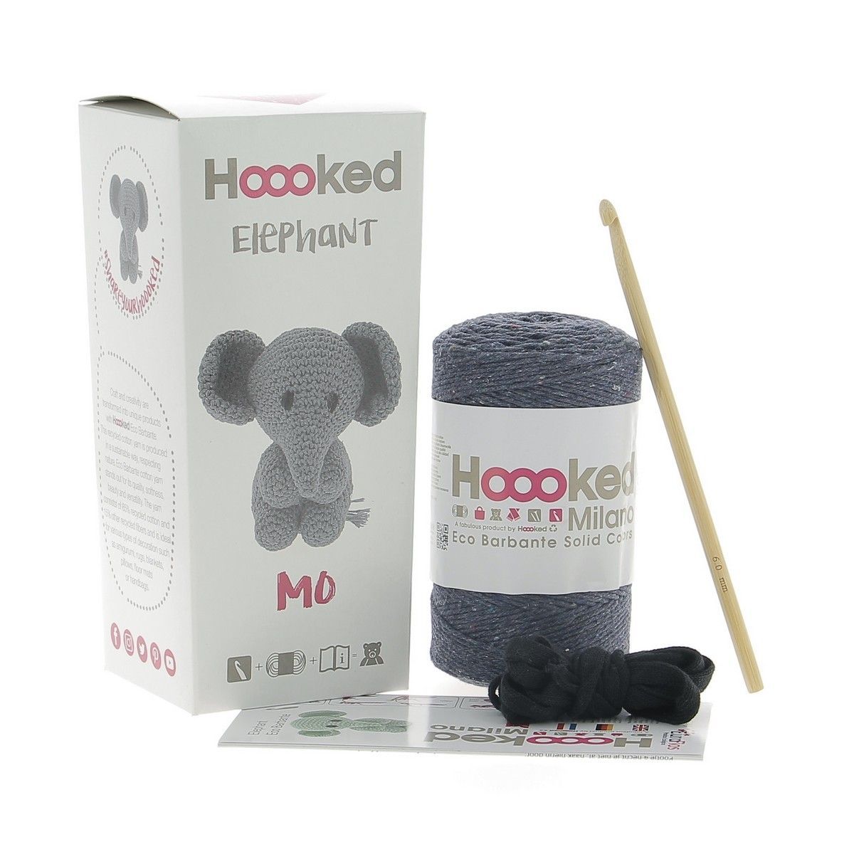 Hoooked BV-Hoooked Eco Barbante Kit, Elefant Mo_67-103pak_