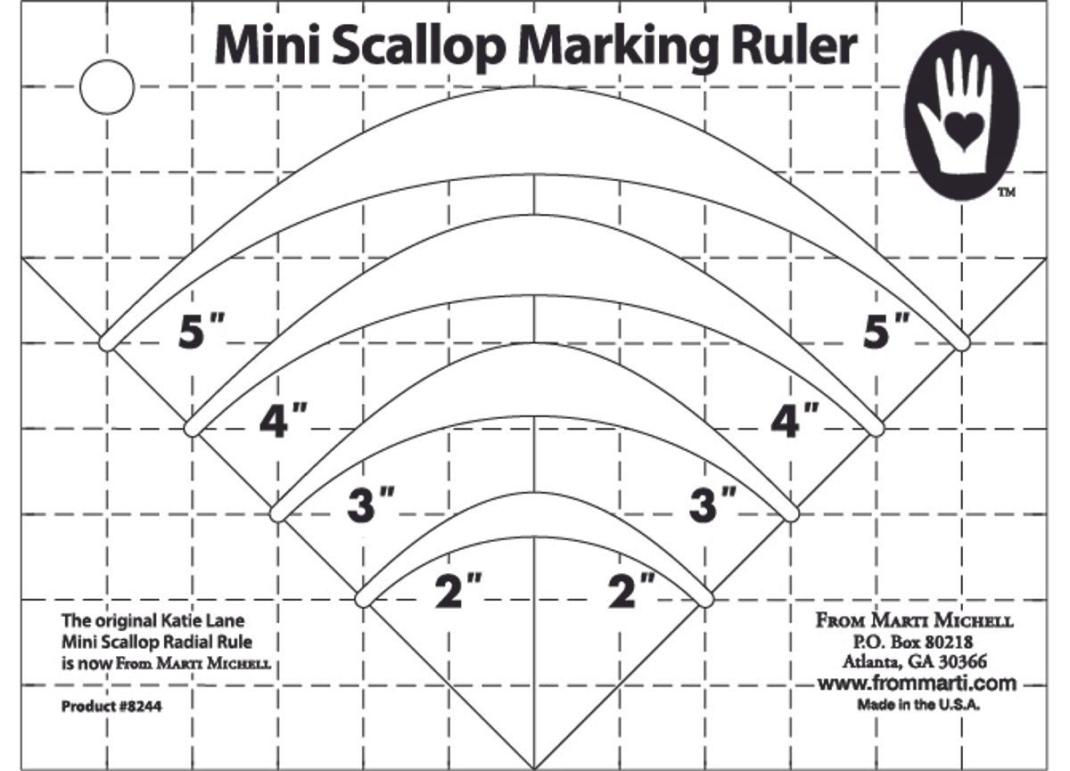 Michell Marketing, Inc.-Marti Michell Scallop Marking Ruler_29-824_