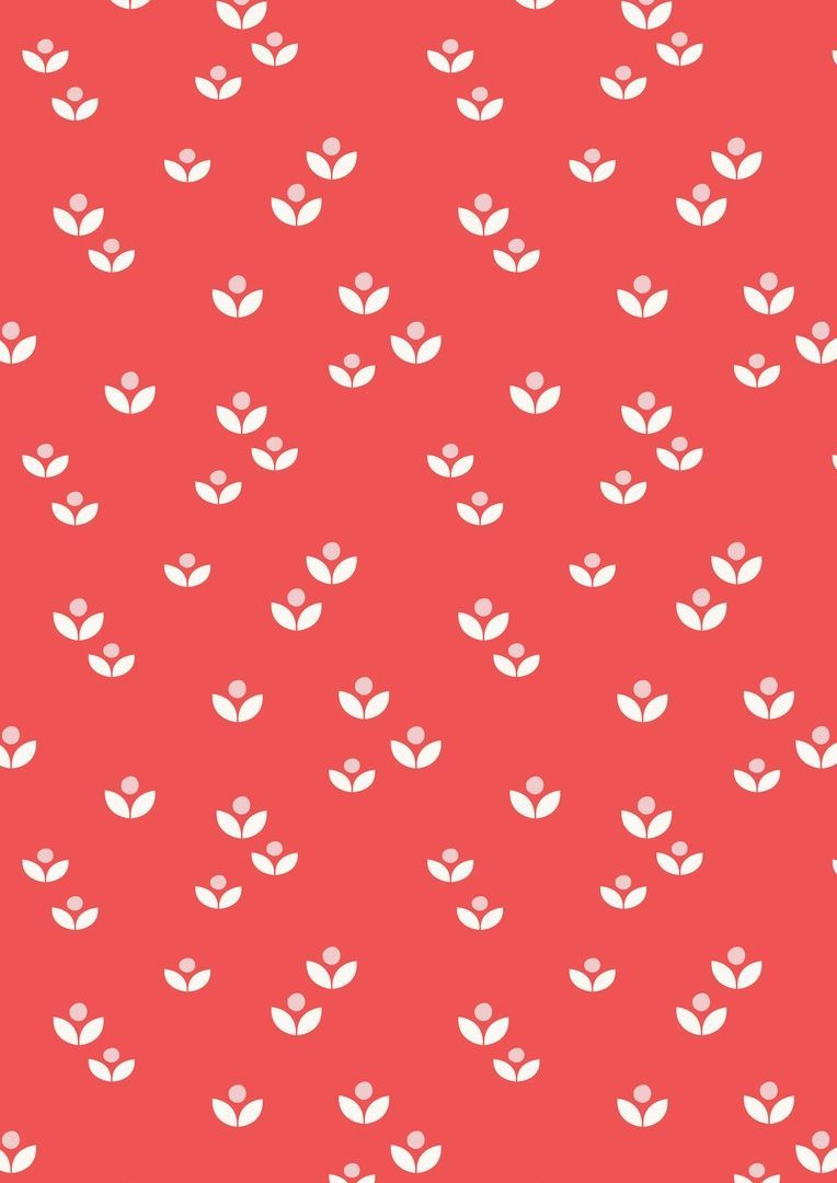 Lewis & Irene Sam & Mitzi Dotty Flower On Red 10 m Ballen, 112 cm breit, 100% Baumwolle