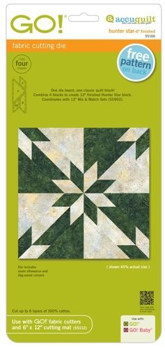 Accuquilt-Accuquilt Stanzform Hunter Star 6 inch (15,2cm)_28-55166_
