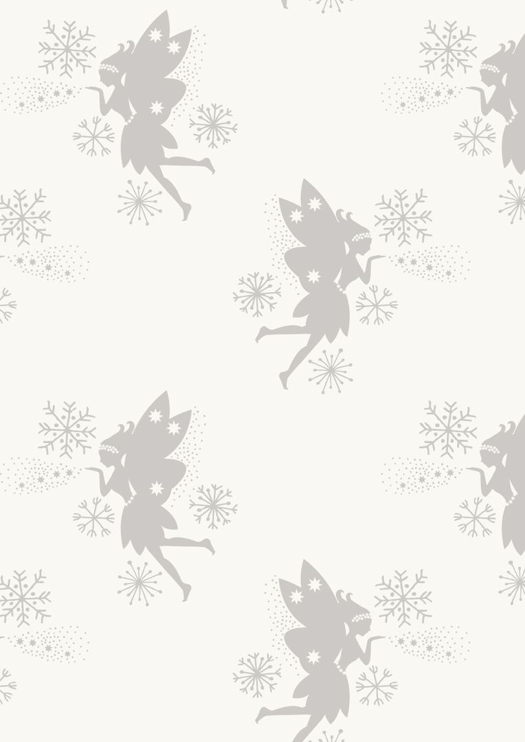 Lewis & Irene Make a Christmas Wish Fairies on Snow  (Metallic) 10 m Ballen, 112 cm breit, 100 % Baumwolle