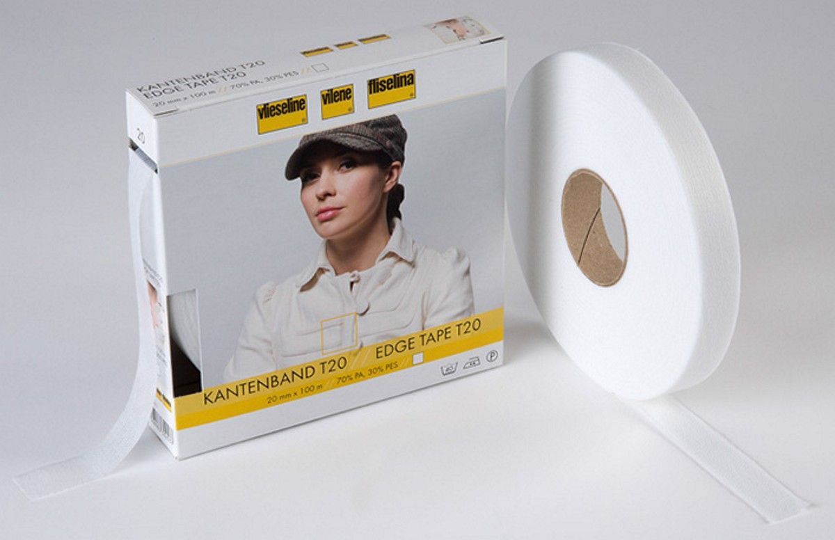 Vlieseline-Kantenband  T20 GP, 2cm x 100m, weiß_53429771_