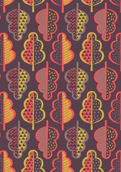Lewis & Irene Ltd.-Lewis & Irene New Forest Brown Retro Leaves_36-A039-2-10_