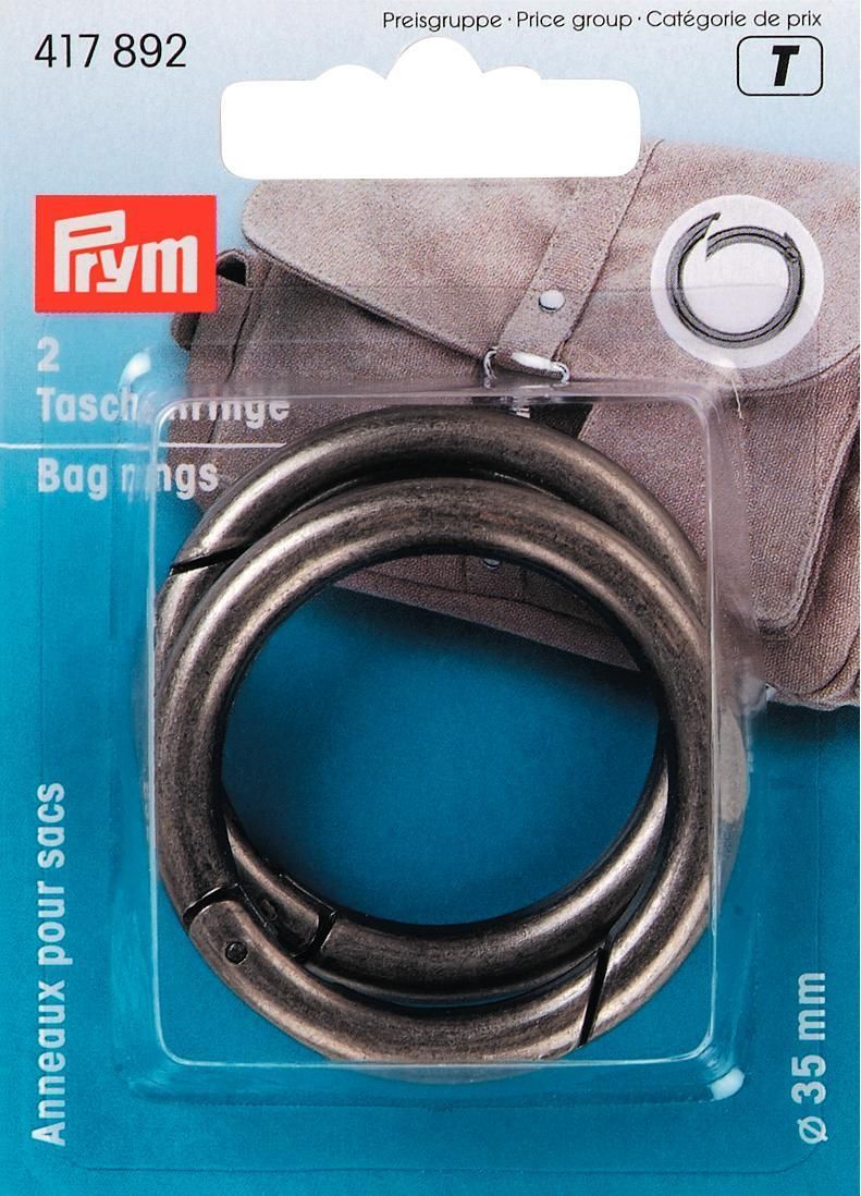 Prym Taschenringe 35 mm altsilberfarben*** Inhalt 2 Stück, VE5