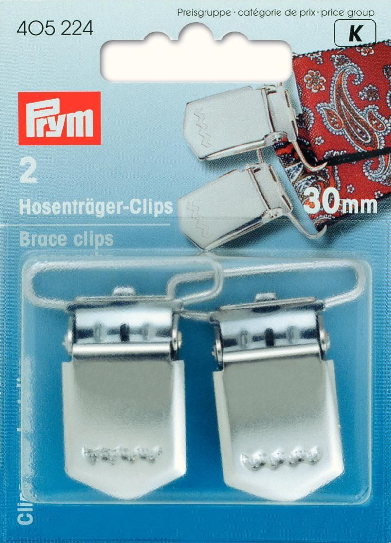Prym Consumer Europe GmbH-Hosenträger-Clips ST silberfarbig 30 mm_365-405224_