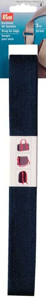 Gurtband für Taschen 32mm marine, 3m
