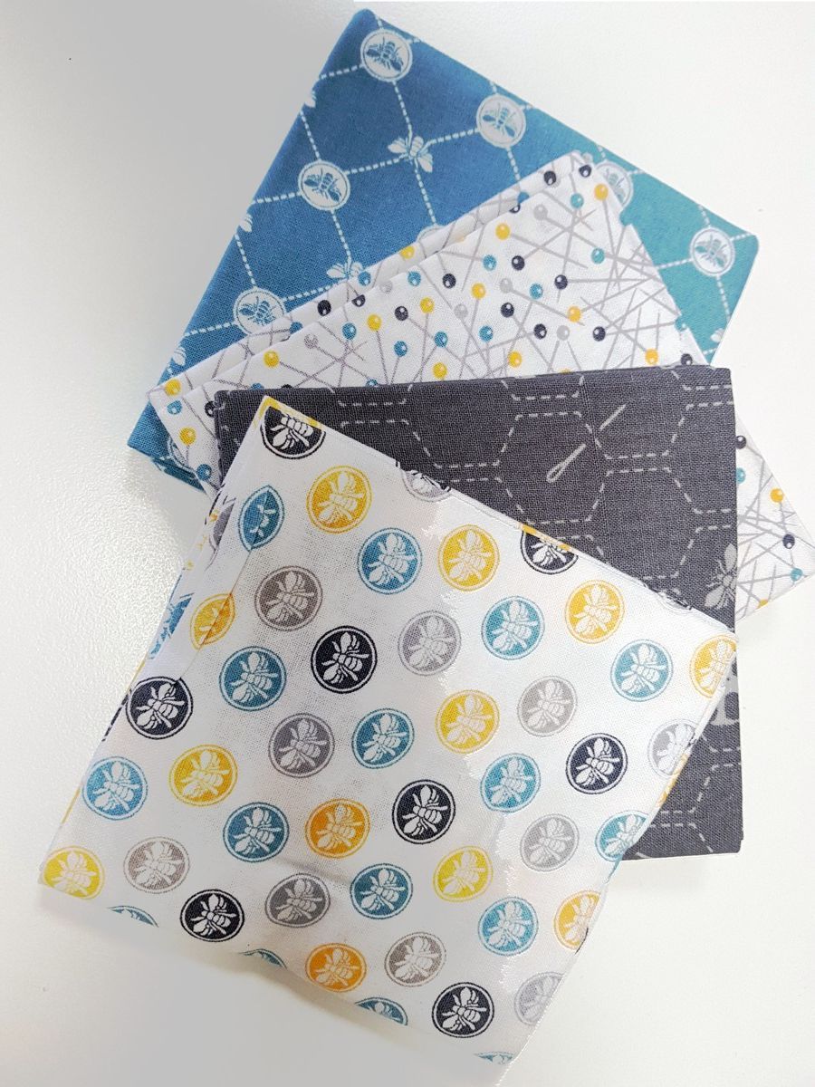 Visage Textiles Ltd-Fat Quarter-Paket Bumble Bee Box Out, 100% CO_46-2121BO_