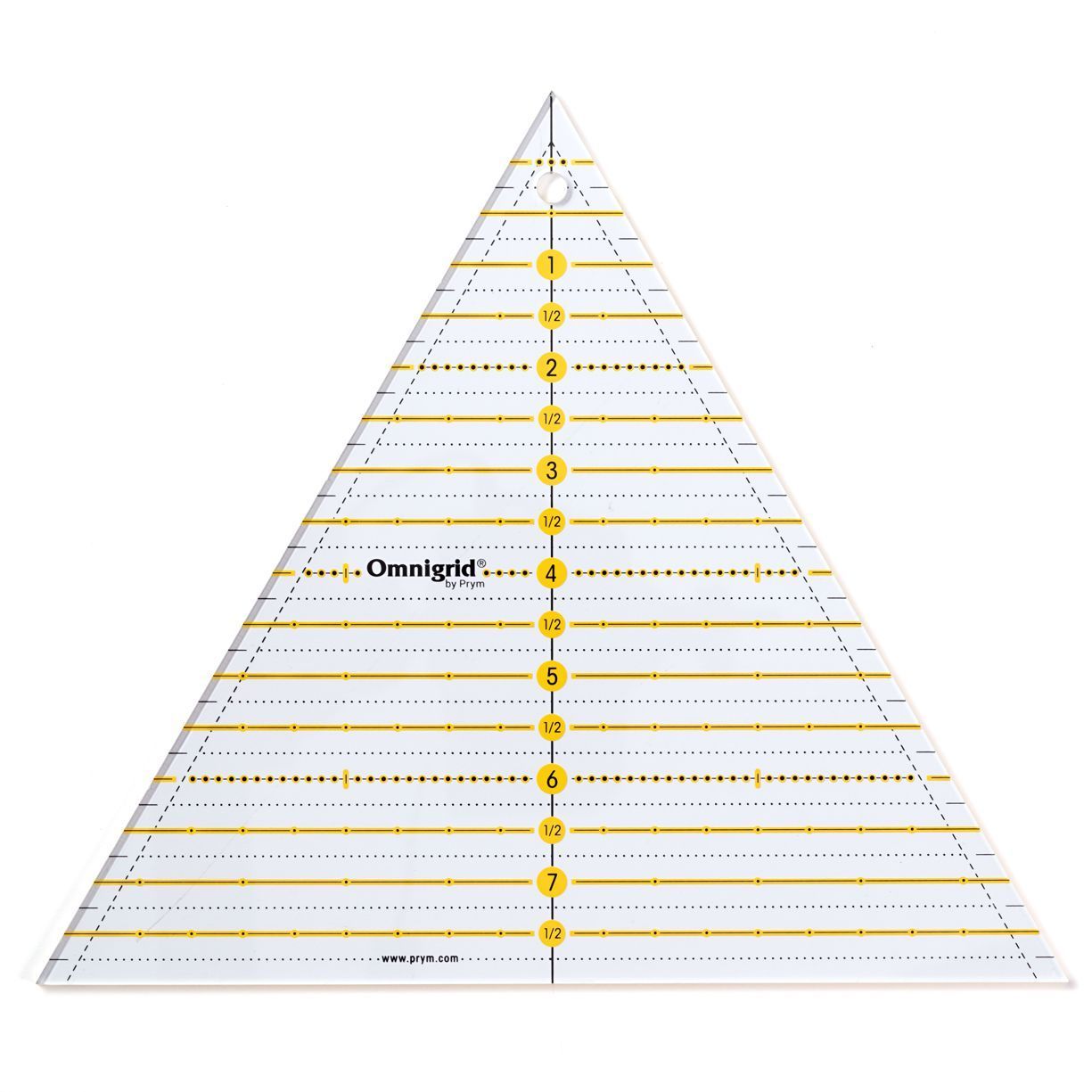 Prym Omnigrid Ruler 60 degrees MULTI 8 inch (approx 20,32 cm) made of plastic, with handbook