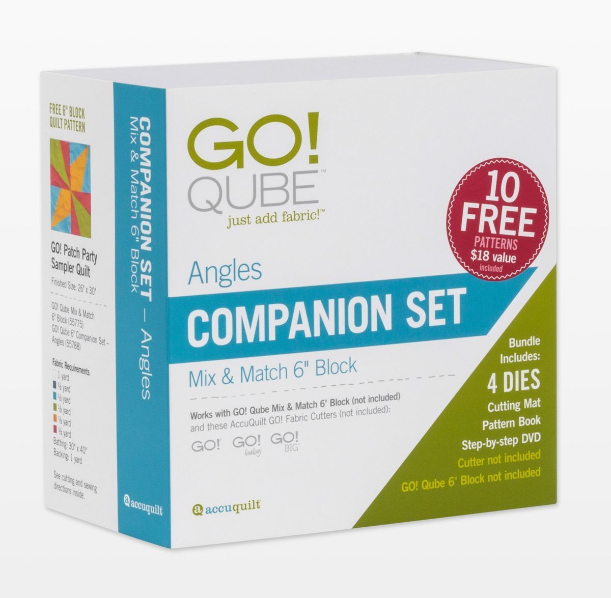 Accuquilt GO! Qube Ergänzungsset Angles zu 6 inch (15,24 cm) Mix und Match Qube Accuquilt GO! Qube Ergänzungsset Angles zu 6 inch (15,24 cm) Mix und Match Qube
