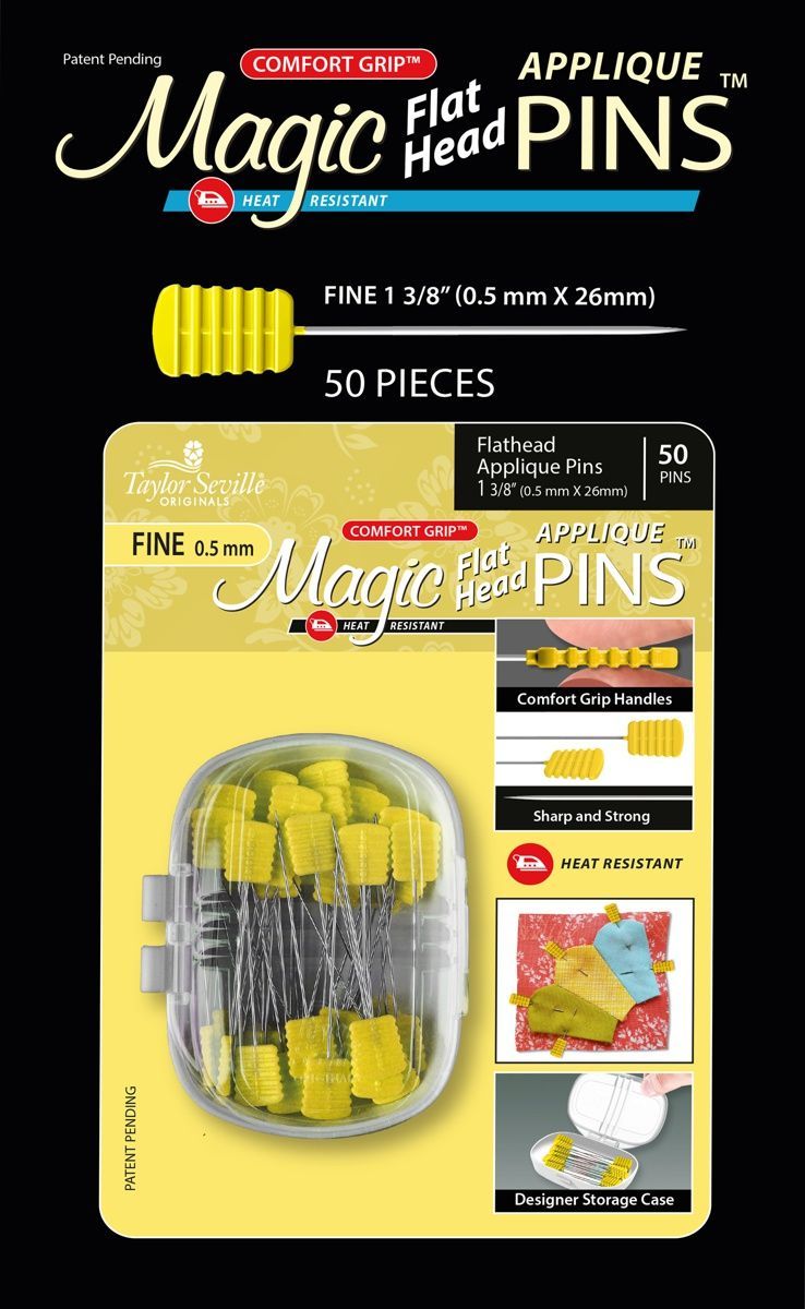 Taylor Seville-Taylor Seville Magic Pins Flat Head Appliqué FEIN_58-42_