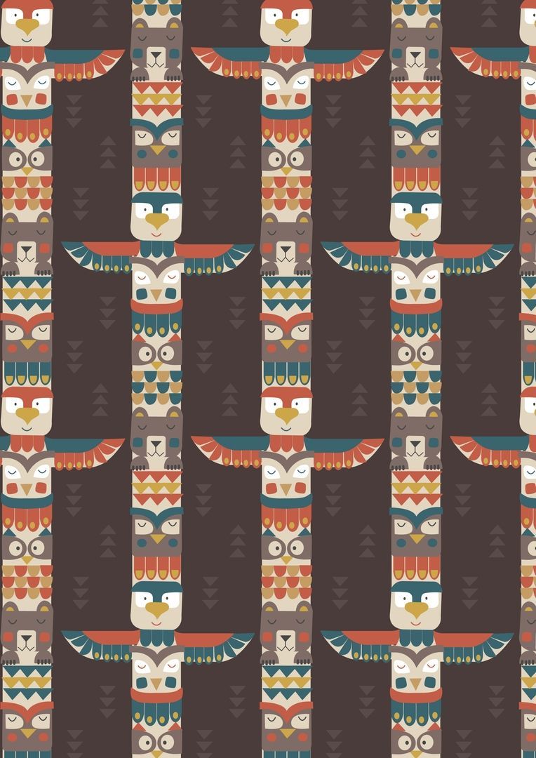 Lewis & Irene Ltd.-Lewis & Irene Big Bear, Little Bear & Friends Totem On Chocolate_36-A105-3_