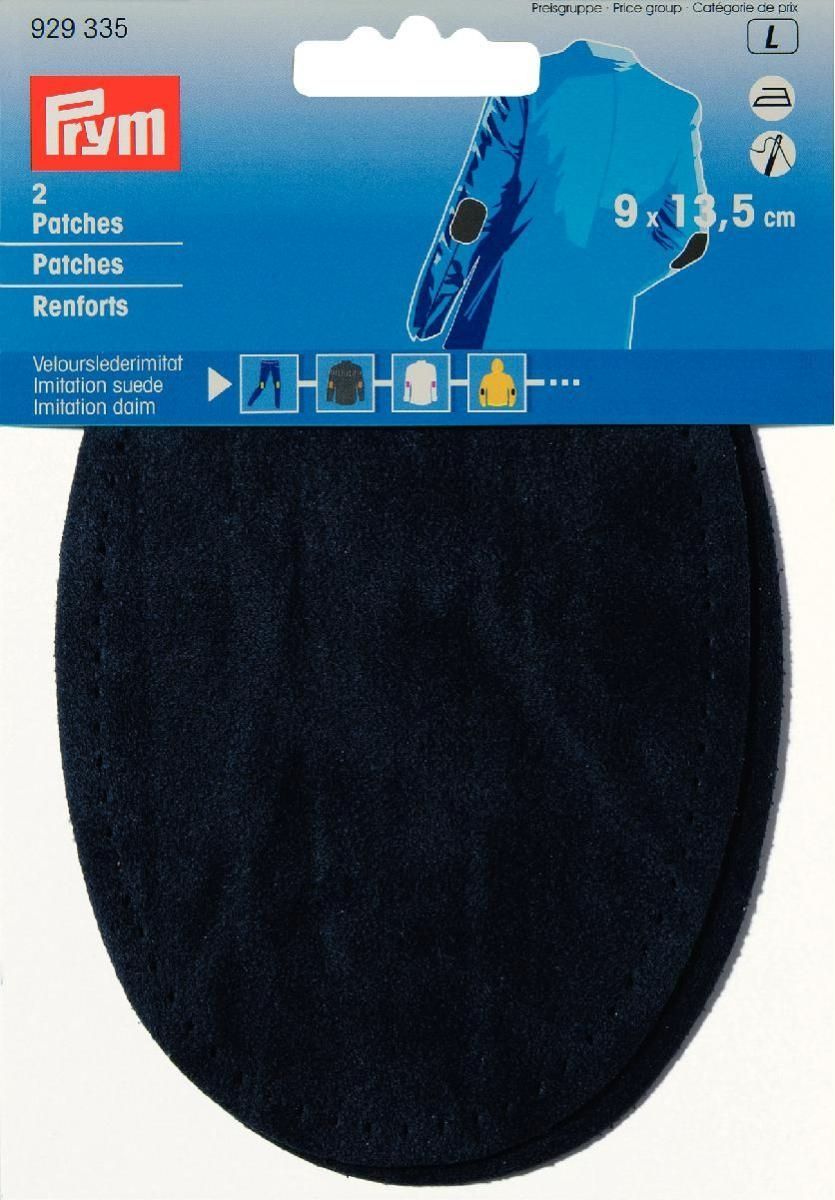 Prym Patches Velourslederimitat aufbügelbar 9x13,5cm marine