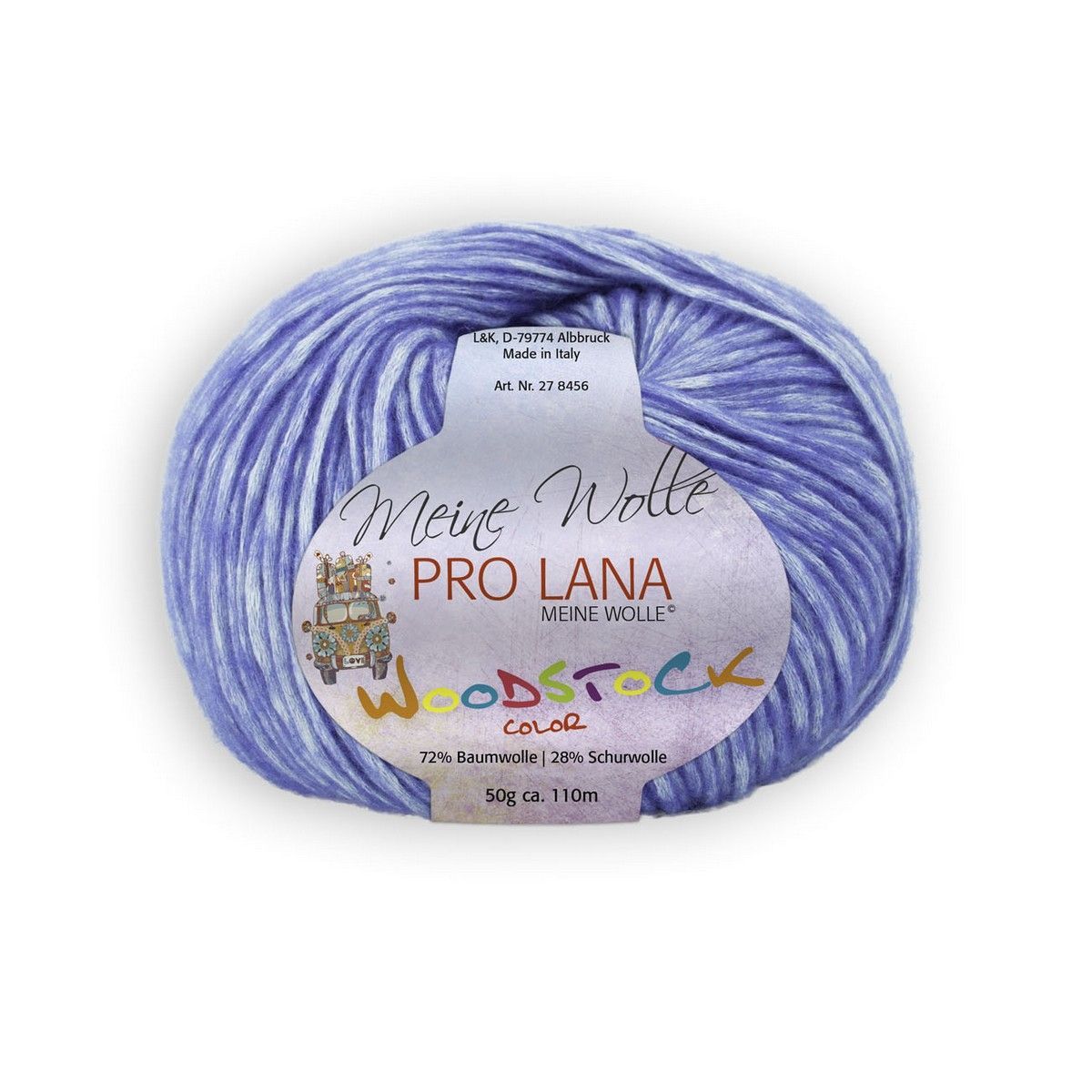 PRO LANA Woodstock, 72% Baumwolle, 28% Schurwolle 110m / 50g, Nadelstärke 4,5-5,5 Fb. 51