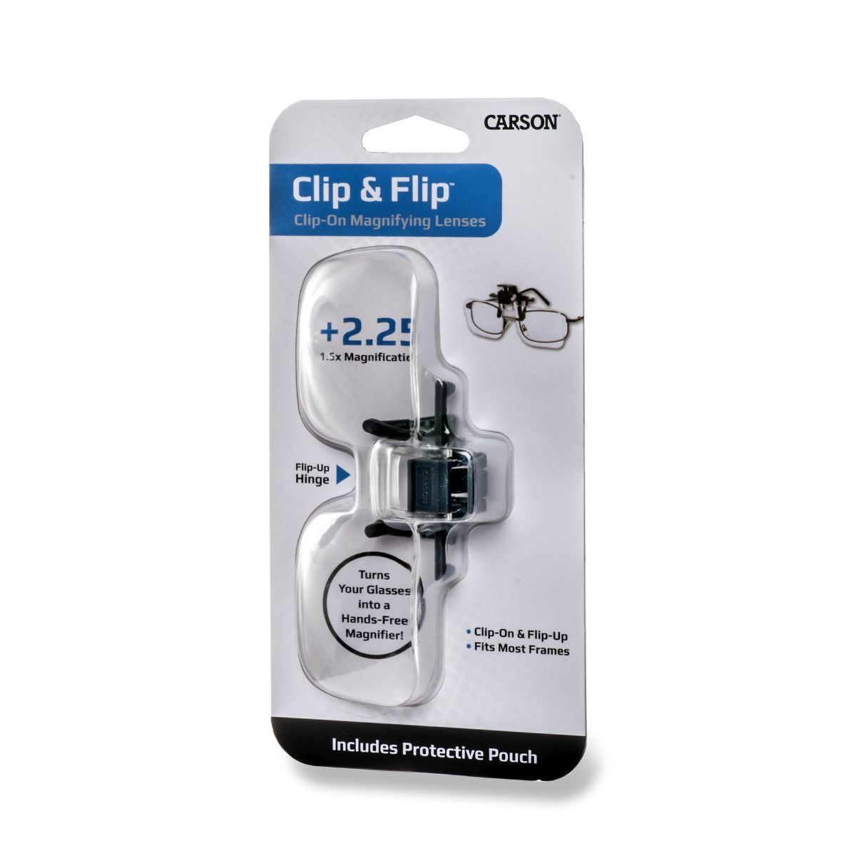 CARSON OPTICAL -Clip + Flip, Brillenaufsatzlupe_16-01528_