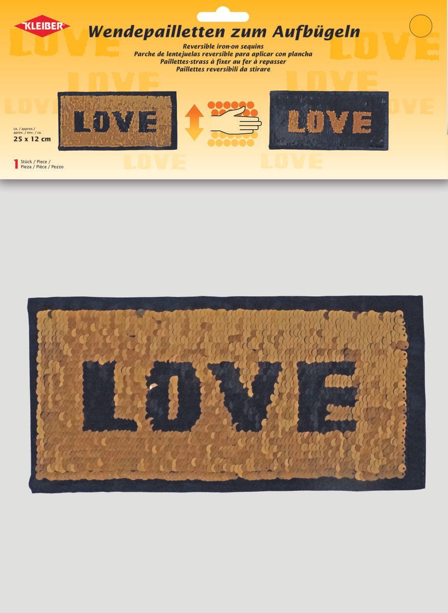 Kleiber Wendepailletten Love ca. 25 x 12 cm  Kleiber Wendepailletten Love ca. 25 x 12 cm